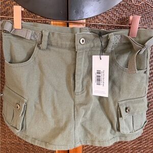 Olive Green Women's Cargo Shorts